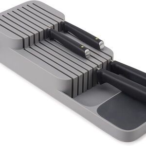 Joseph Joseph 85120 DrawerStore Compact 2-tier Knife Kitchen Drawer Organizer